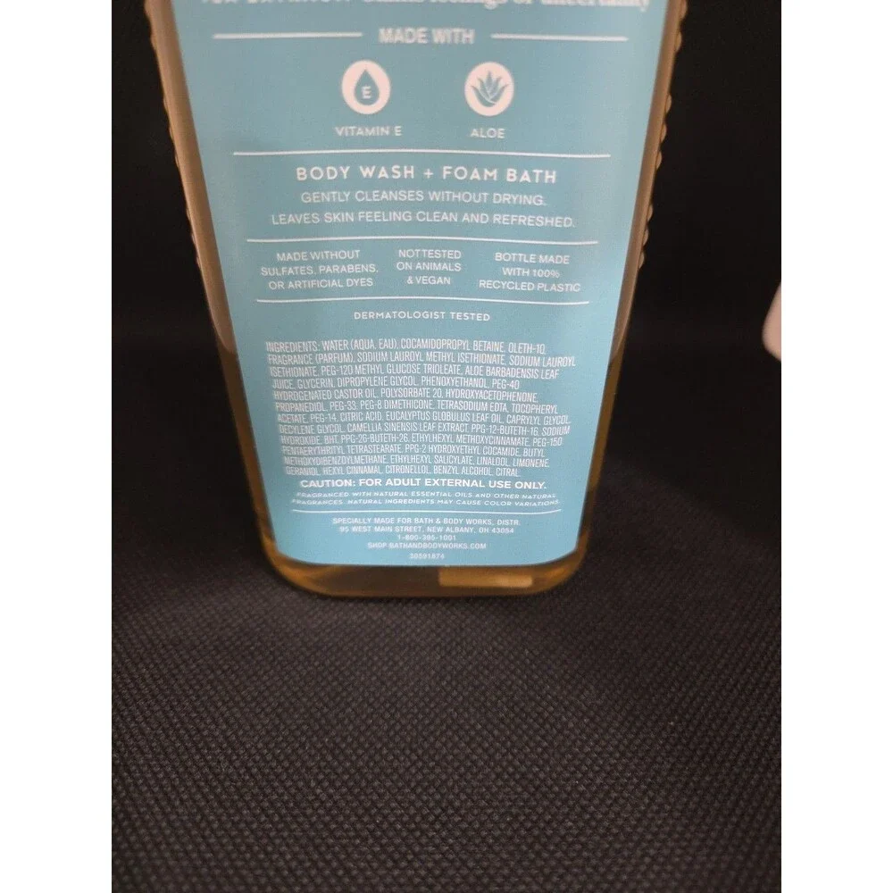 NEW Bath & Body Works Aromatherapy Stress Relief Body Wash Eucalyptus + Tea HB9